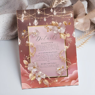 Exquisite Whimsical Clouds and Stars Details Enclosure Card