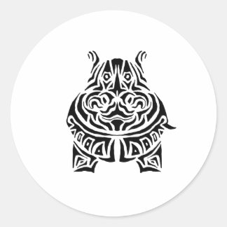 Exquisitely Playful Tribal Tattoos Classic Round Sticker