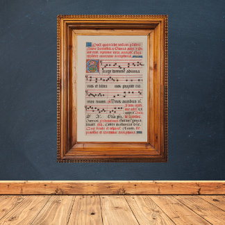 Exsurge Domine Antiphon Mediaeval Music Manuscript Poster