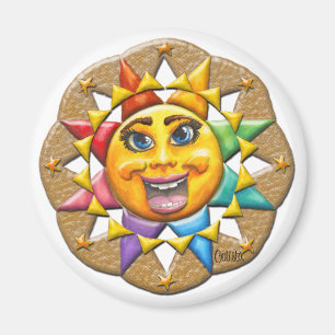 Extatic Sun Face Magnet