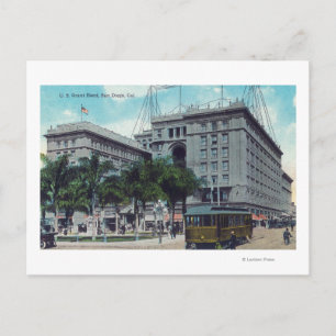 Exteior View of the US Grant Hotel Postcard