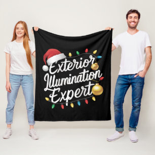 Exterior Illumination Expert Christmas Light Decor Fleece Blanket