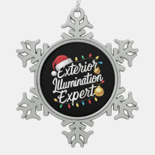 Exterior Illumination Expert Christmas Light Decor Snowflake Pewter Christmas Ornament