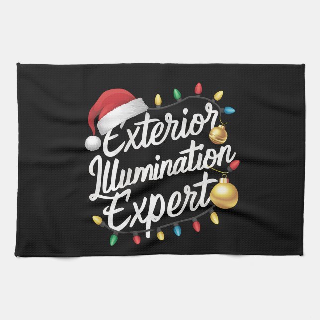 Exterior Illumination Expert Christmas Light Decor Tea Towel (Horizontal)