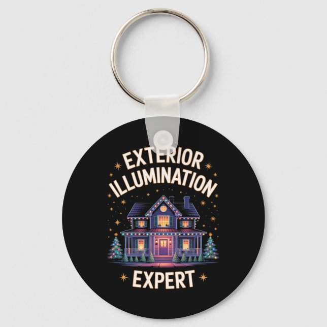 Exterior Illumination Expert Christmas Light Setup Key Ring (Front)
