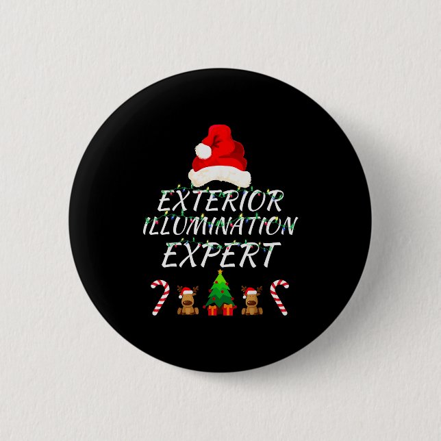 Exterior Illumination Expert Christmas Lights Deco 6 Cm Round Badge (Front)