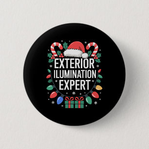 Exterior Illumination Expert Christmas Season Humo 6 Cm Round Badge