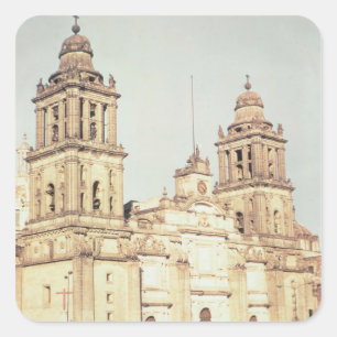 Exterior of Mexico City Cathedral Square Sticker