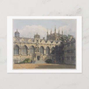 Exterior of Oriel College, illustration from the ' Postcard