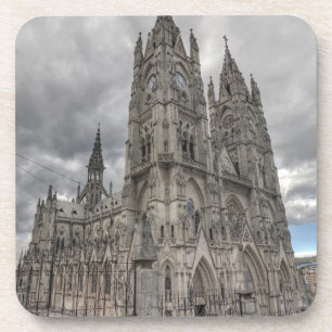 Exterior of the Basilica in Quito, Ecuador Coaster