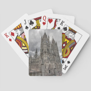 Exterior of the Basilica in Quito, Ecuador Playing Cards