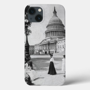 Exterior of the Capitol building with women iPhone 13 Case