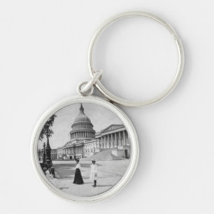 Exterior of the Capitol building with women Key Ring