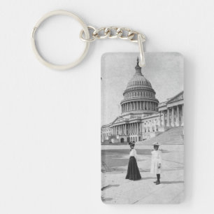 Exterior of the Capitol building with women Key Ring