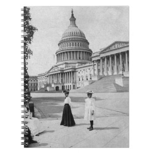 Exterior of the Capitol building with women Notebook