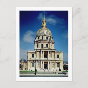 Exterior of the church, begun 1676 (photo) postcard