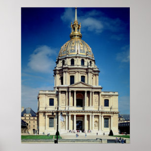 Exterior of the church, begun 1676 (photo) poster