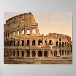 Exterior of the Coliseum, Rome, Italy classic Phot Poster