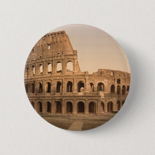Exterior of the Colosseum, Rome, Italy 6 Cm Round Badge