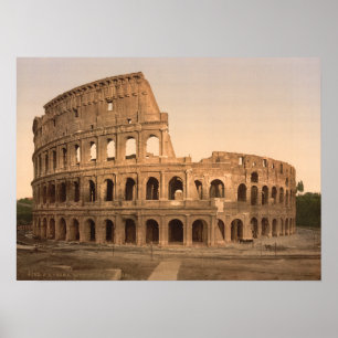 Exterior of the Colosseum, Rome, Italy Poster