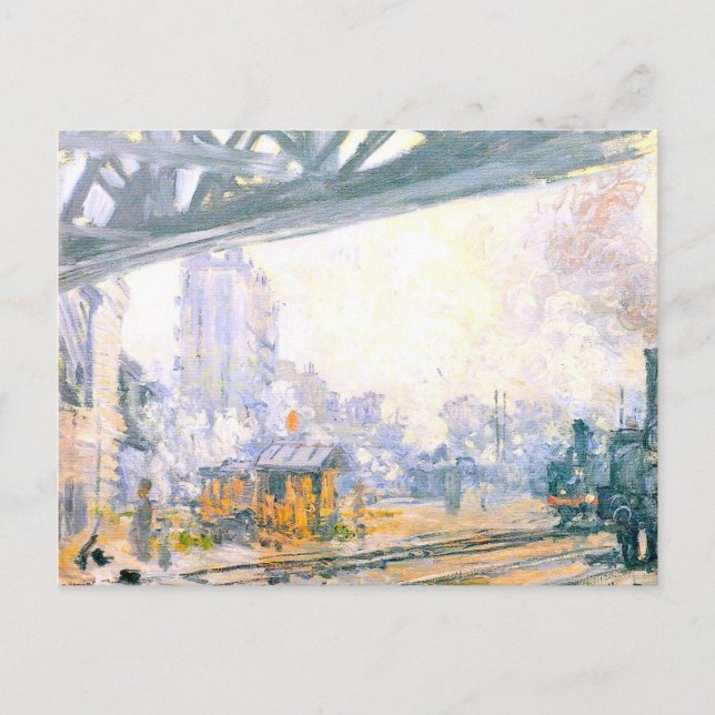 Exterior of the Saint-Lazare Station Postcard (Front)