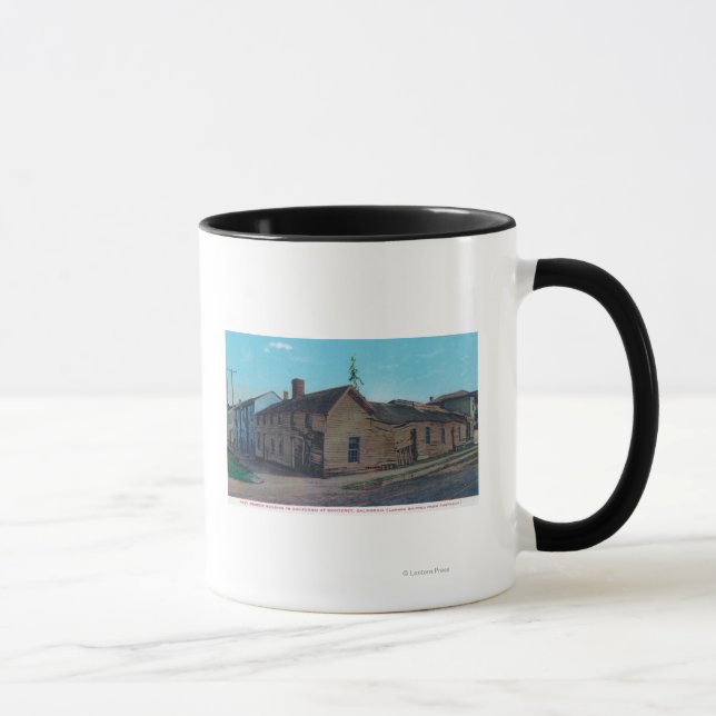 Exterior View of 1st Wooden Bldg in CA Mug (Right)