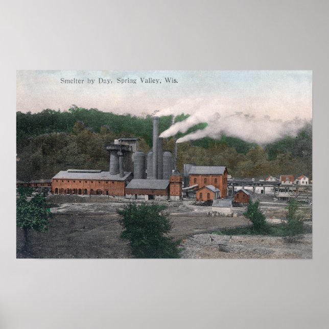 Exterior View of a Smelting Plant Poster (Front)