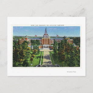 Exterior View of Aetna Life Insurance Building Postcard