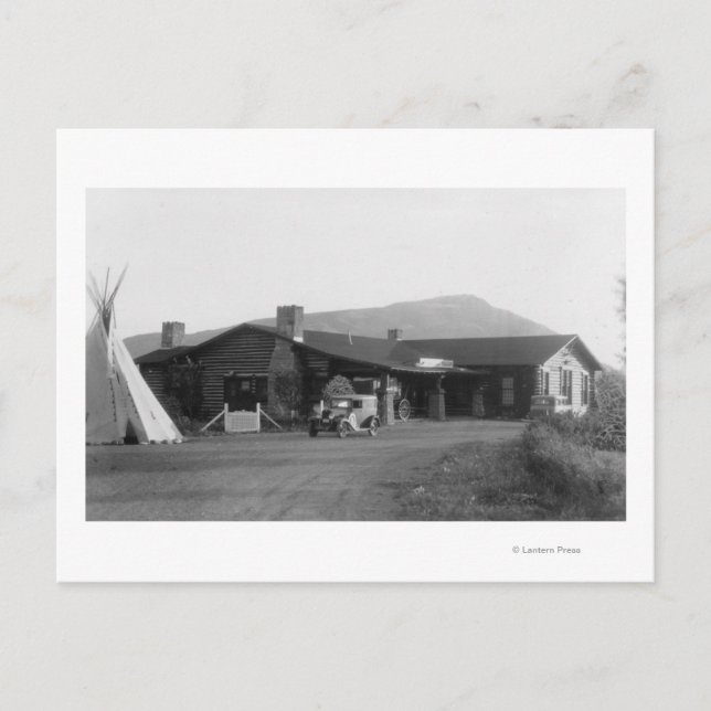 Exterior View of an Native American Tribal Postcard (Front)