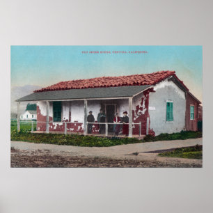 Exterior View of an Old Adobe HomeVentura, CA Poster