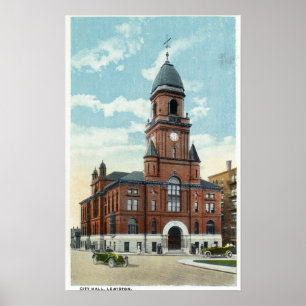 Exterior View of City Hall Poster