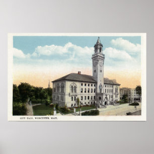 Exterior View of City Hall Poster