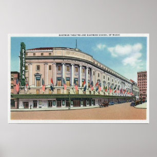 Exterior View of Eastman Theatre & School of Poster