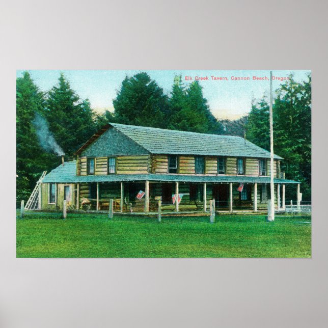 Exterior View of Elk Creek Tavern Poster (Front)
