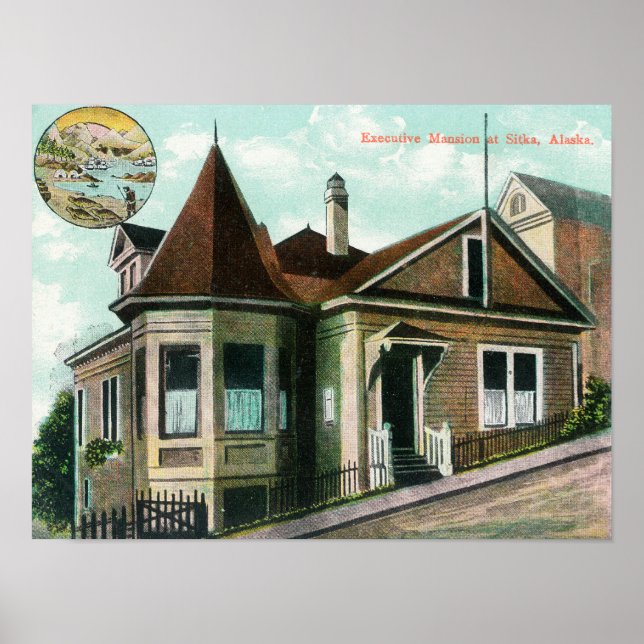 Exterior View of Executive MansionSitka, AK Poster (Front)