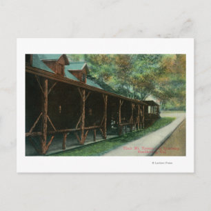 Exterior View of Fitch Mt. Tavern and Roadway Postcard