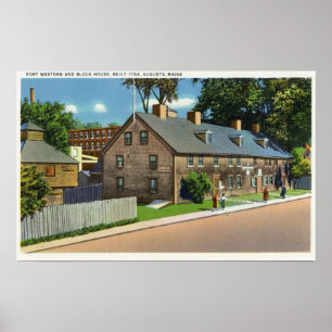Exterior View of Ft. Western and Block Houses # Poster