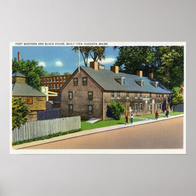 Exterior View of Ft. Western and Block Houses # Poster (Front)