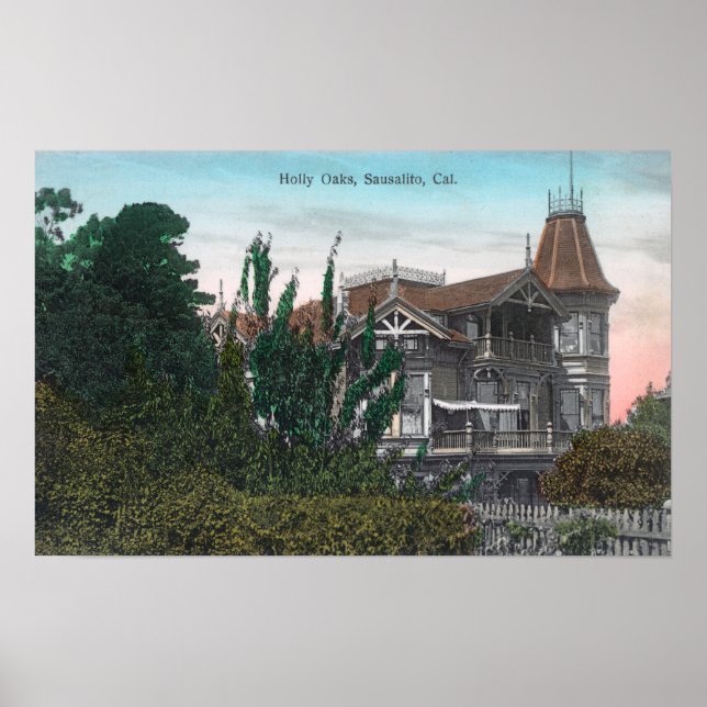 Exterior View of Holly Oaks Building Poster (Front)