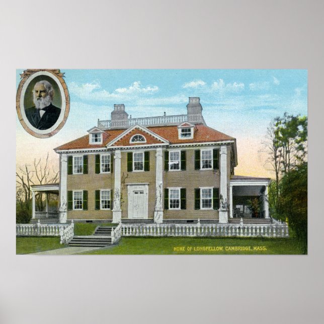 Exterior View of Longfellow's Home # 2 Poster (Front)