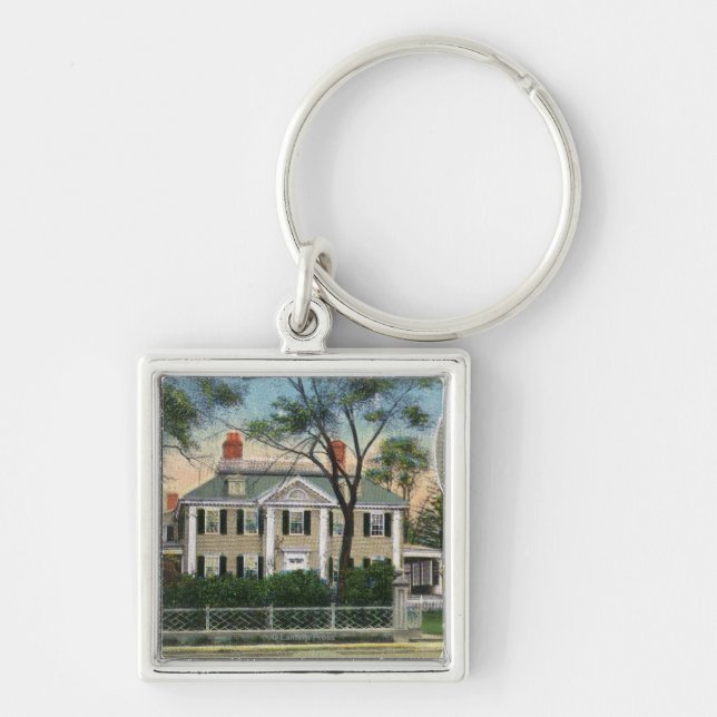 Exterior View of Longfellow's Home Key Ring (Front)