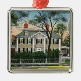 Exterior View of Longfellow's Home Metal Tree Decoration