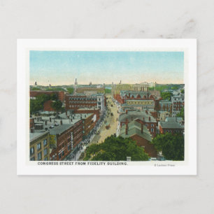 Exterior View of Longfellow's House Postcard