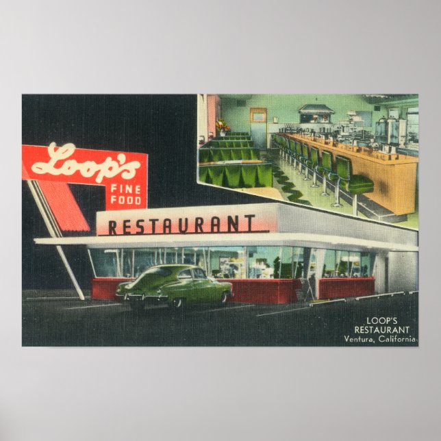 Exterior View of Loop's RestaurantVentura, CA Poster (Front)