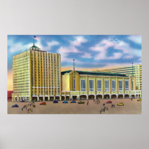 Exterior View of North Station, Hotel Manger Poster
