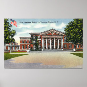 Exterior View of NY State College for Teachers Poster