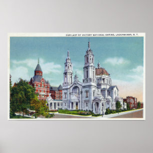 Exterior View of Our Lady of Victory Nat'l Poster