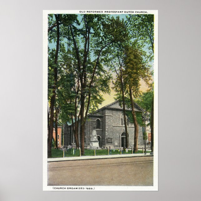 Exterior View of Protestant Dutch Church Poster (Front)
