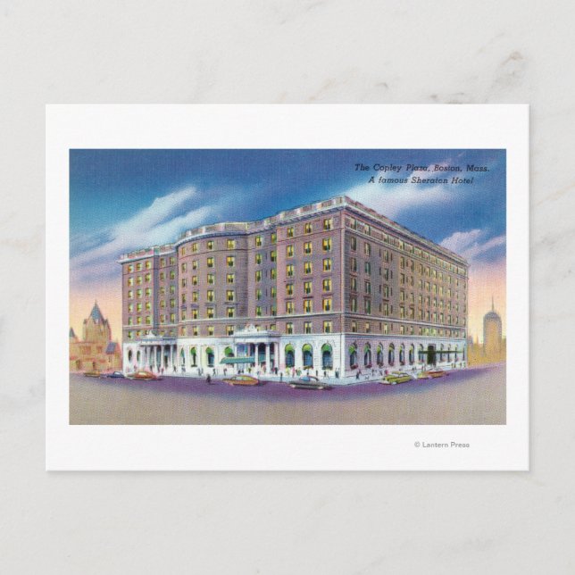 Exterior View of Sheraton Hotel in Copley Postcard (Front)