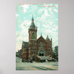 Exterior View of St. Mary's Cathedral Poster